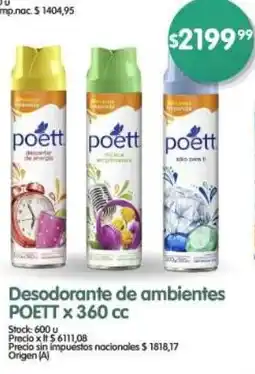 Supermercados Buenos Días Poett desodorante de ambientes oferta