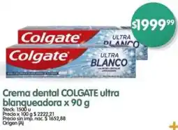 Supermercados Buenos Días Colgate crema dental ultra blanqueadora oferta