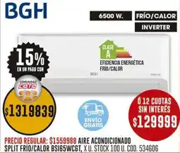 Coto BGH Aire acondicionado split frio/calor oferta