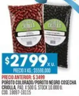 Coto Poroto colorado/poroto negro cosecha oferta