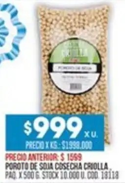 Coto Poroto de soia cosecha criolla oferta
