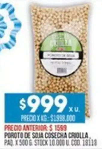 Coto Poroto de soia cosecha criolla oferta