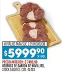 Coto Osobuco de garron de novillito oferta