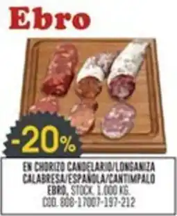 Coto Ebro en chorizo candelari/longaniza oferta