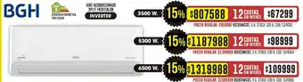 Coto Bgh aire acondicionado split frío/calor oferta