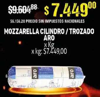 Makro Aro mozzarella cilindro/trozado oferta