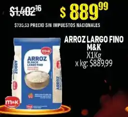 Makro M&K arroz largo fino oferta