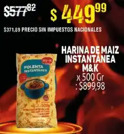 Makro M&K harina de maiz instantánea oferta