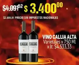 Makro Callia vino alta varietales oferta