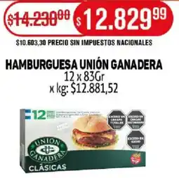 Makro Hamburguesa unión ganadera oferta