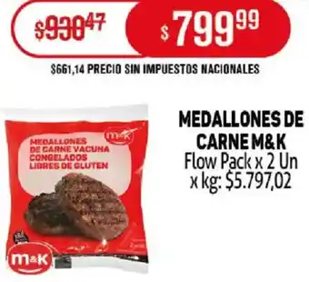 Makro M&K Medallones de carne oferta