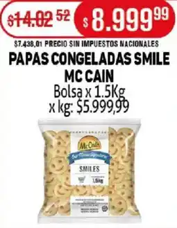 Makro Mc cain papas congeladas smile bolsa oferta