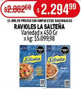 Makro La salteña ravioles variedad oferta