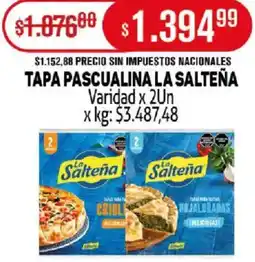 Makro La salteña tapa pascualina varidad oferta