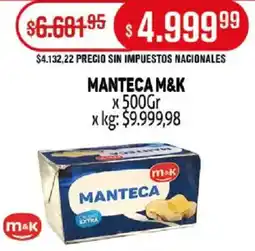 Makro M&K Manteca oferta
