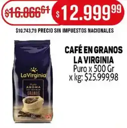 Makro La virginia café en granos puro oferta