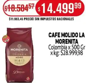 Makro La morenita cafe molido oferta