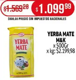Makro M&K yerba mate oferta