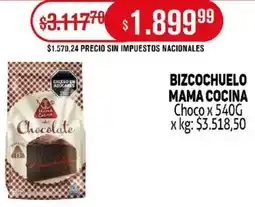Makro Mama cocina bizcochuelo choco oferta