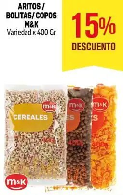 Makro M&K aritos/ bolitas/copos variedad oferta