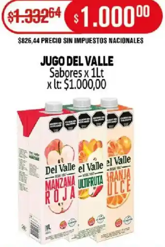 Makro Del valle jugo sabores oferta