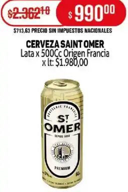 Makro Saint omer cerveza lata oferta