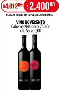 Makro Novecento vino cabernet/malbec oferta