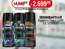 Makro Axe desodorante fragancias finas oferta