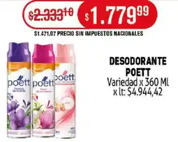 Makro Poett desodorante variedad oferta