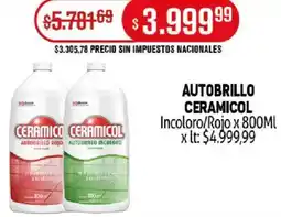 Makro Autobrillo ceramicol incoloro/rojo oferta