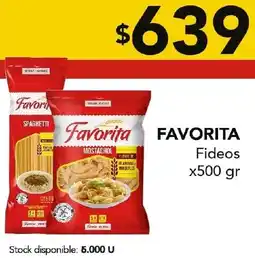 Nini Mayorista Favorita fideos oferta