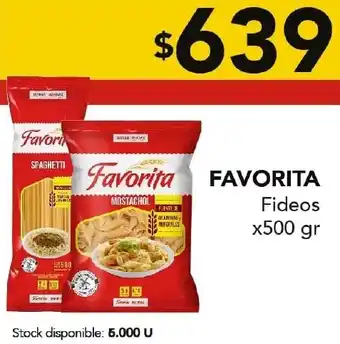 Nini Mayorista Favorita fideos oferta