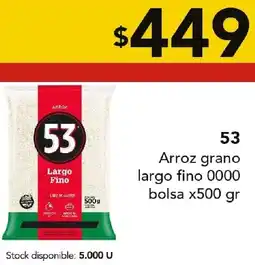 Nini Mayorista 53 Arroz grano largo fino 0000 bolsa oferta