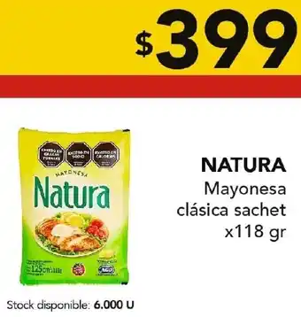 Nini Mayorista Natura mayonesa clásica sachet oferta