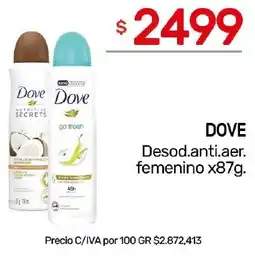 Nini Mayorista Dove desod.anti.aer. femenino oferta