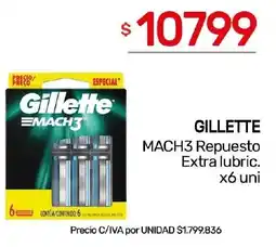 Nini Mayorista Gillette mach3 repuesto extra lubric. oferta