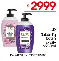 Nini Mayorista Lux jabón líq. botan. c/valv. oferta