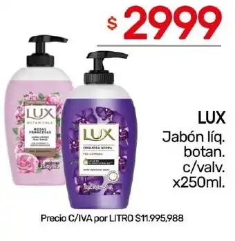 Nini Mayorista Lux jabón líq. botan. c/valv. oferta
