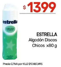 Nini Mayorista Estrella algodón discos chicos oferta