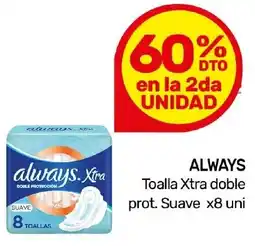 Nini Mayorista Always toalla xtra doble prot. suave oferta