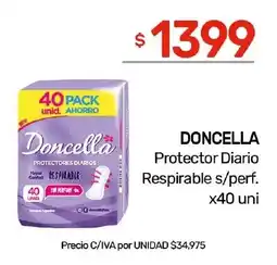 Nini Mayorista Doncella protector diario respirable s/perf. oferta