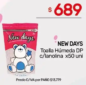 Nini Mayorista New days toalla húmeda dp c/lanolina oferta