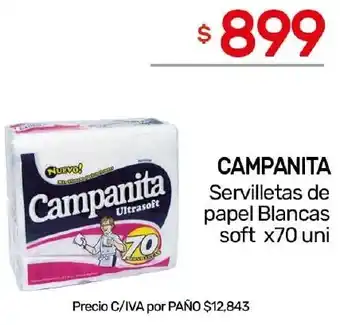 Nini Mayorista Campanita servilletas de papel blancas soft oferta