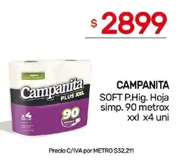 Nini Mayorista Campanita soft p.hig. hoja simp. oferta