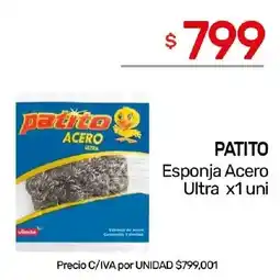 Nini Mayorista Patito esponja acero ultra oferta
