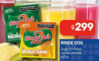 Nini Mayorista Rinde dos jugo en polvo varios sabores oferta