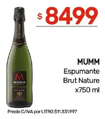 Nini Mayorista Mumm espumante brut nature oferta