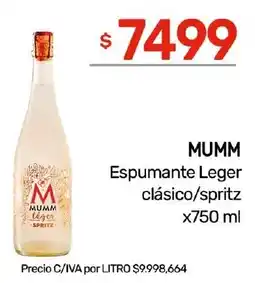 Nini Mayorista Mumm espumante leger clásico/spritz oferta