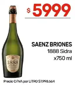 Nini Mayorista Saenz briones 1888 sidra oferta