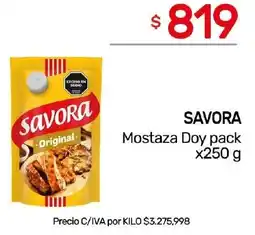 Nini Mayorista Savora mostaza doy pack oferta